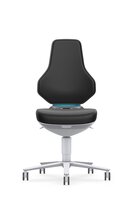 ESD cleanroom TEXON 2 industrial swivel chair, with castors, Skintec black #thumbnail-5