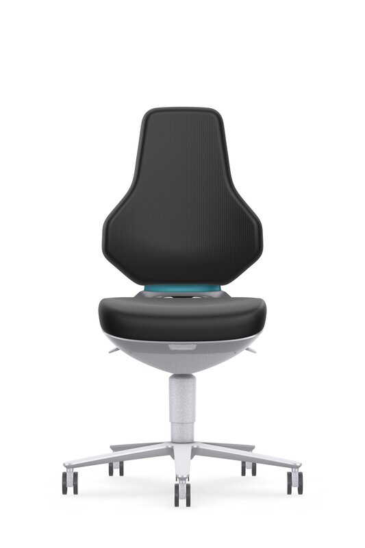 ESD cleanroom TEXON 2 industrial swivel chair, with castors, Skintec black #5
