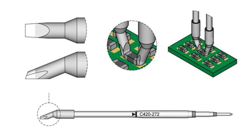 Lötspitze für Chip, abgeschrägt 2,6 mm, C420272 #2