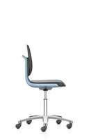 LABSIT 2 laboratory swivel chair, with castors, imitation leather Magic blue #thumbnail-1