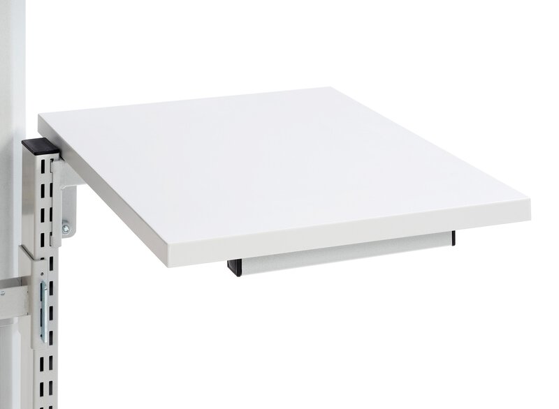 Ablagebord mit fest montierten Trägern, Ablage rechts