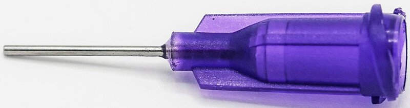 Dosiernadel 0,5", gerade, Gauge 21, lila, gerade