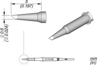 Lötspitze abgeschrägt, D: 0,6 mm, C115109 #thumbnail-1