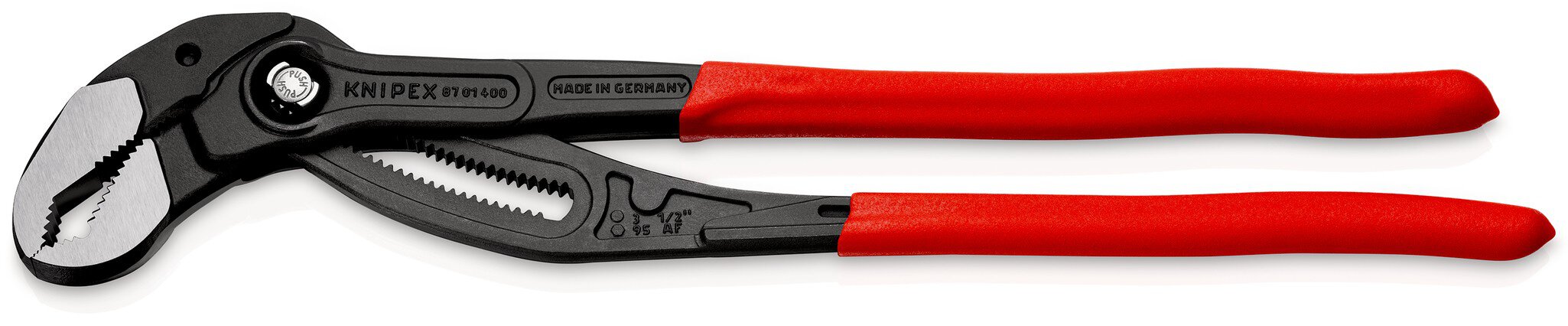 Cobra® XL Rohr- und Wasserpumpenzange mit Kunststoff überzogen, grau, atramentiert, 400 mm (SB-Karte/Blister) #zoom-1