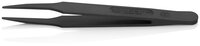 ESD plastic tweezers, smooth, blunt, carbon fiber reinforced plastic, 115 mm #thumbnail-2