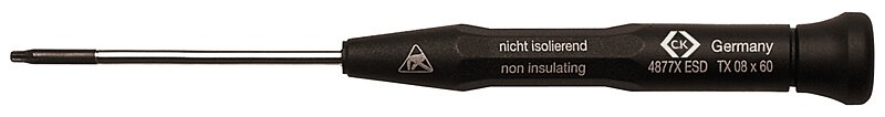 Xonic ESD screwdriver for Torx® screws, T08 x 60 mm, 157 mm