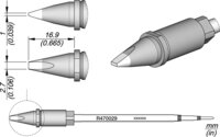 Soldering tip R470, chisel, 2.7x 1mm, R470029 #thumbnail-1
