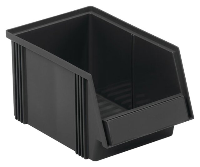 ESD-Sichtlagerkasten, 186x300x156 mm, schwarz