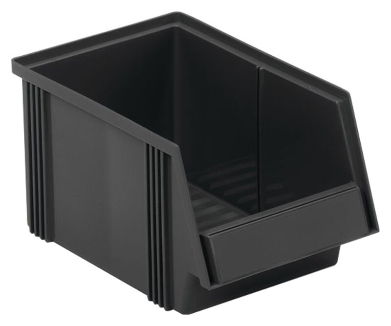 ESD zichtbare opbergdoos, 186x300x156 mm, zwart