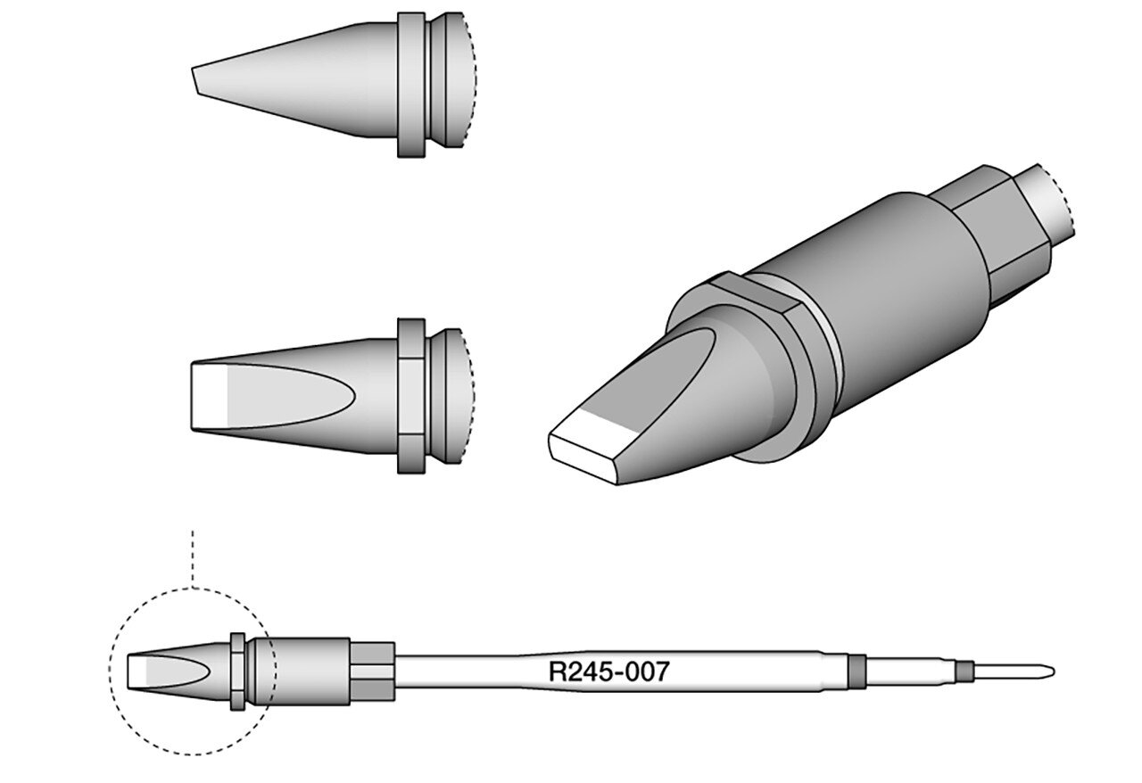 Soldering tip R245, chisel, 4 x 1.5mm, R245007 #zoom-2