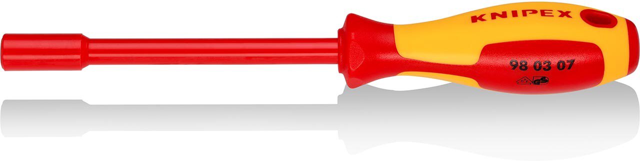 Socket wrench with screwdriver handle, burnished, insulated, wrench size 7 mm, 237 mm #zoom-1