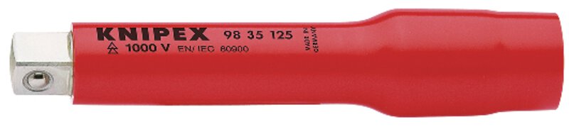Rallonge avec carré mâle / femelle 3/8", 125 mm