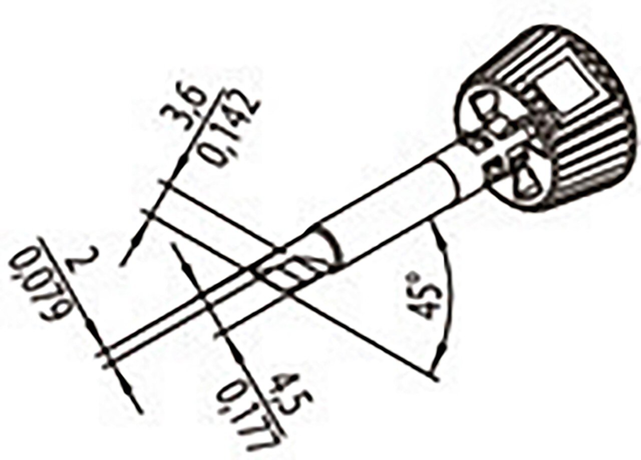 Soldering Tip ERSADUR, 2.0 mm, 0142BDLF20 #zoom-2