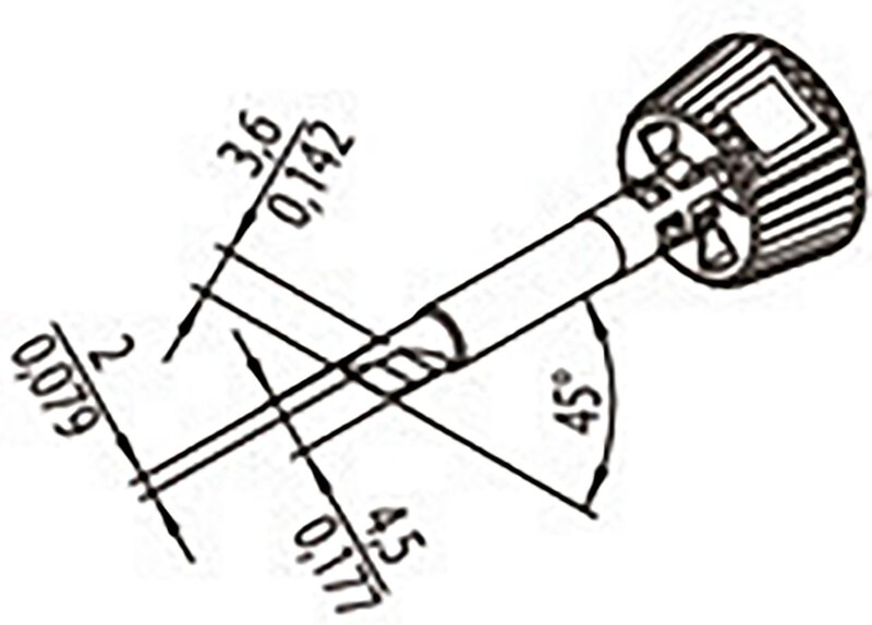 Soldering Tip ERSADUR, 2.0 mm, 0142BDLF20 #2