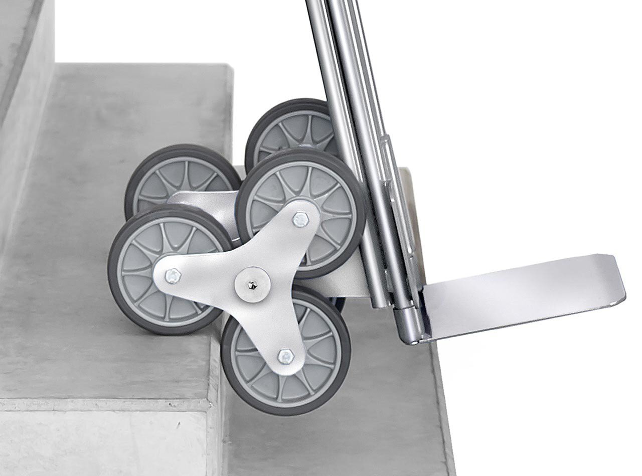 Diable pour escaliers en aluminium 3 roues étoile, 3 roues TPE 160 x 40 mm chacune  #zoom-2