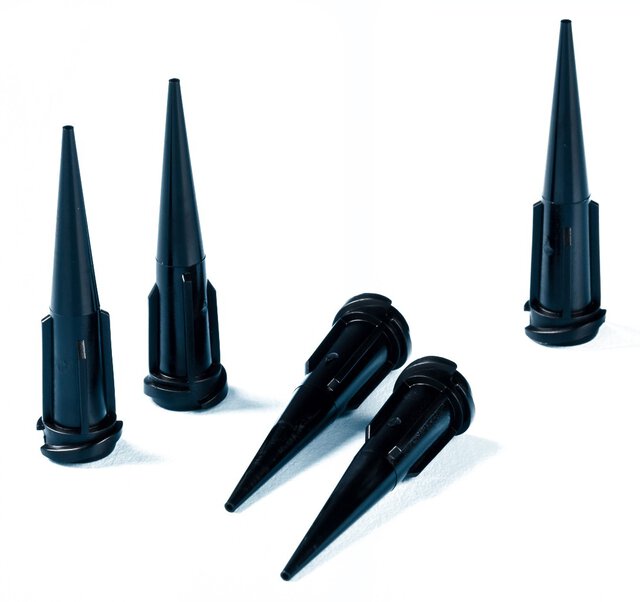 ESD Dosiernadel, konisch, Gauge 20, schwarz, spitzenform konisch