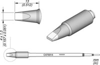 punta di saldatura a forma di scalpello, 4 x 1,3 mm #thumbnail-1