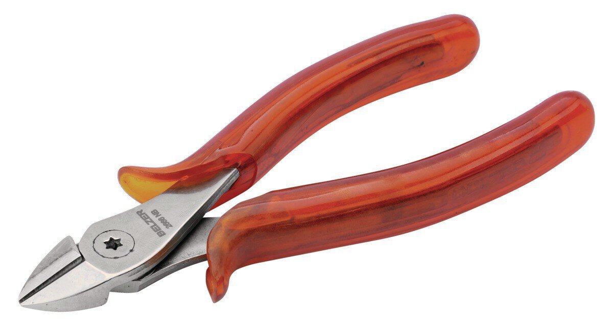 Seitenschneider mit Celluloseacetat-Griffen, vernickelt und verchromt, für Stahldraht, 160 mm #zoom-1