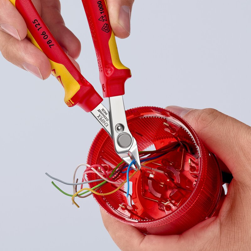 Electronic Super Knips® VDE, isoliert, mit Mehrkomponenten-Hüllen, VDE-geprüft 125 mm (SB-Karte/Blister) #8