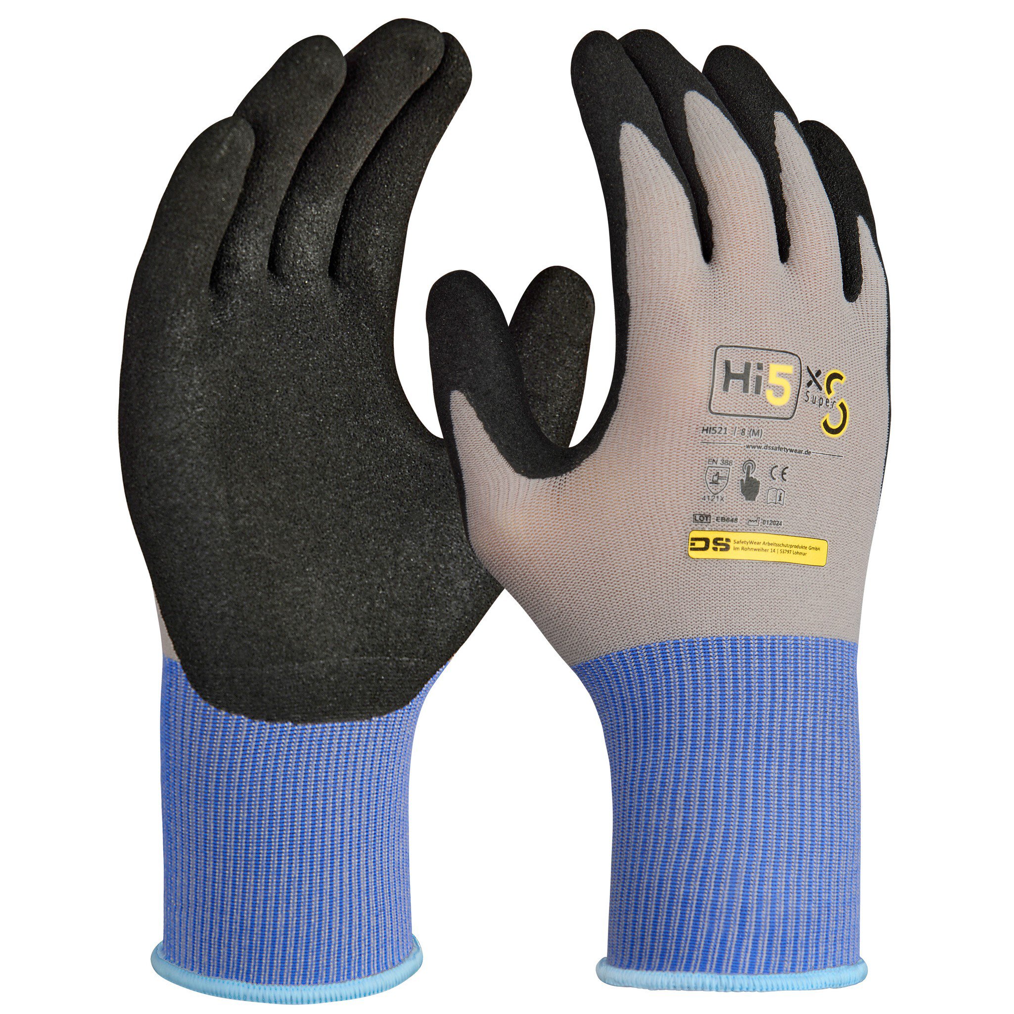 Hi5 X Super S gloves 4121X, gray/black #zoom-1