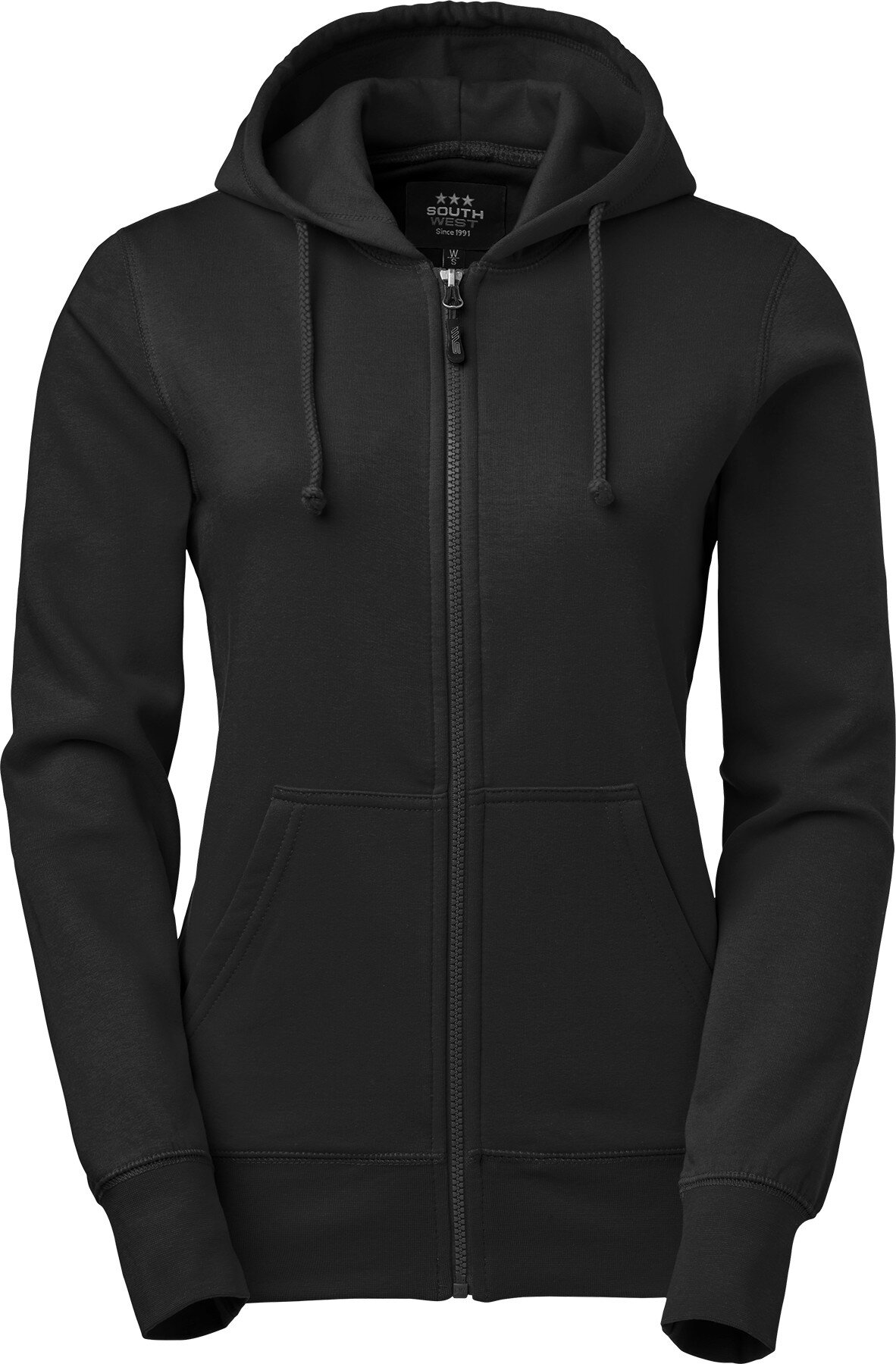 Felpa Georgia con zip integrale, donna, nero, XXL #zoom-1