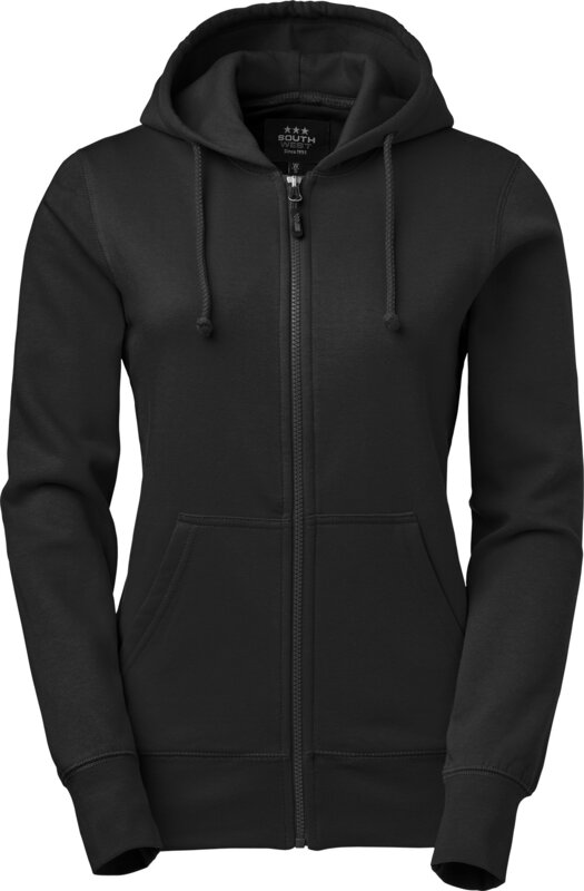 Felpa Georgia con zip integrale, donna, nero, XXL #1
