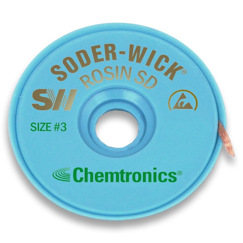 Tresse de dessoudage ESD Soder-Wick®, 2 mm, vert, 1,5 m