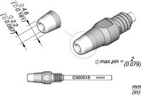 Ugello dissaldante C560018; D: 2,2 mm per dissaldatore DR560-A #thumbnail-1