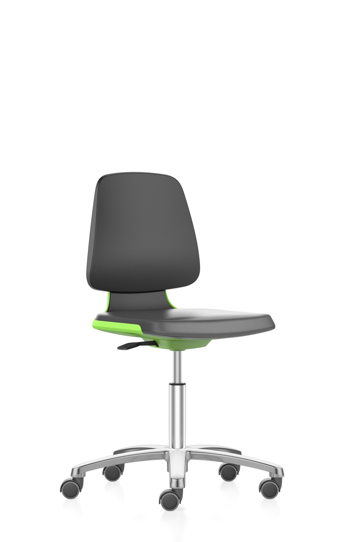 LABSIT 2 sedia girevole da laboratorio, con rotelle, ecopelle Magic verde #zoom-3