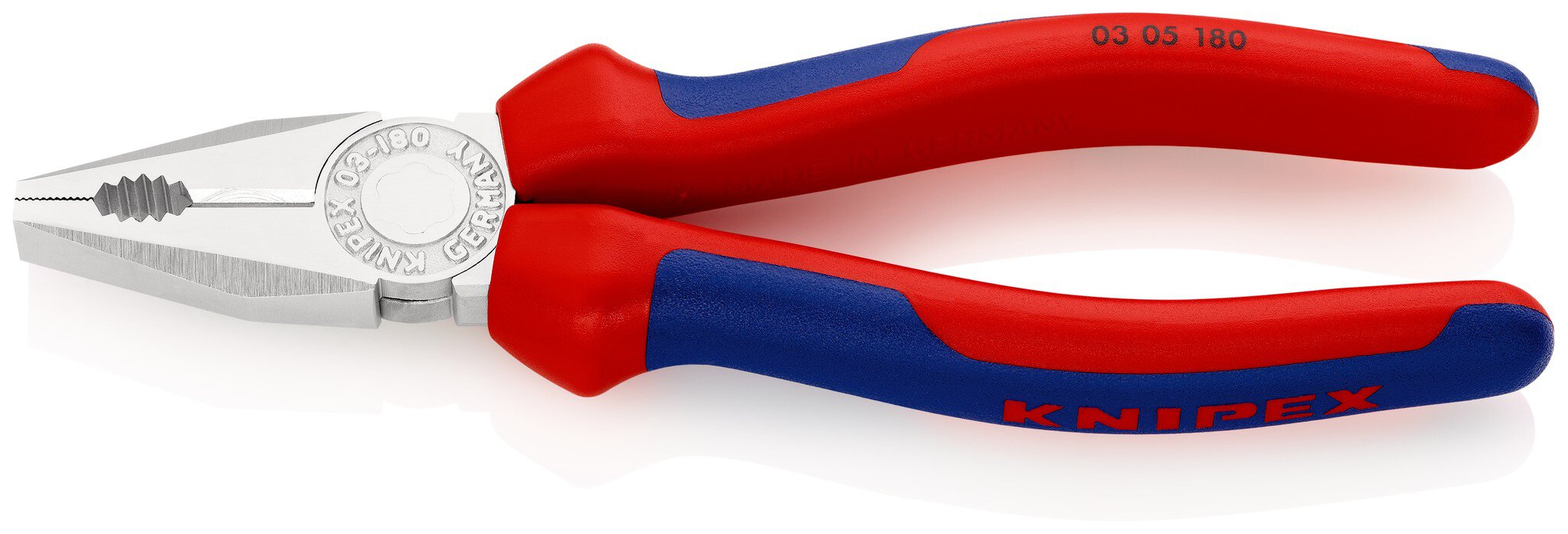 Combination pliers with multi-component sleeves, chrome-plated, 180 mm (SB card/blister) #zoom-1