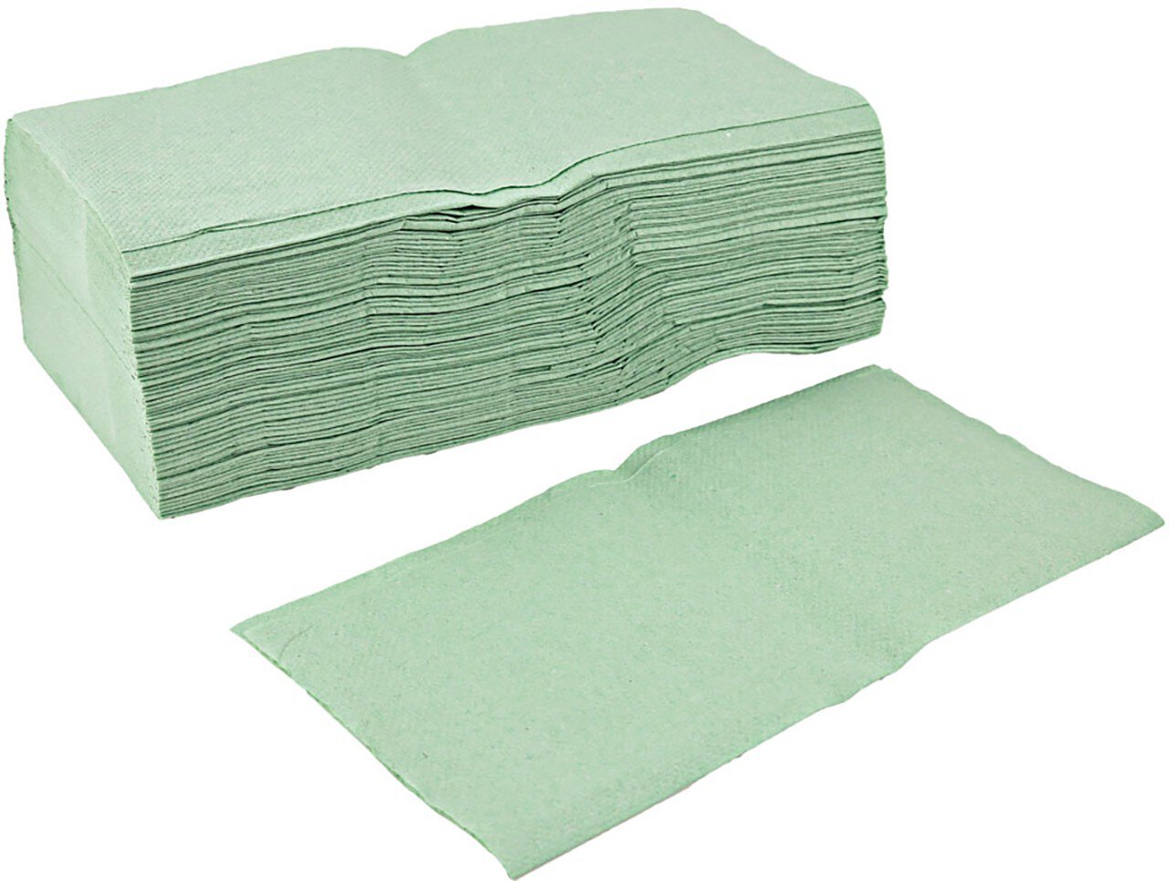 HygoClean Falthandtücher, grün, 1-lagig, 25x23cm, V-Falz 250 Stück, 100% Recyclingpapier #zoom-1