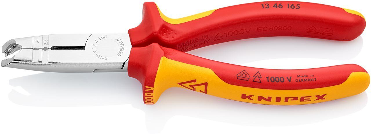 Stripping pliers, chrome-plated, insulated, 165 mm #zoom-2