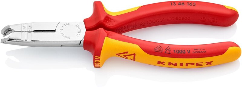 Stripping pliers, chrome-plated, insulated, 165 mm #2