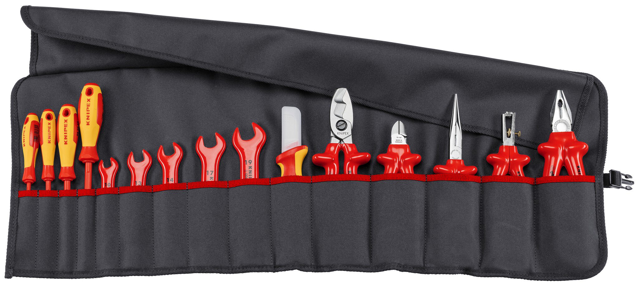 Werkzeug-Rolltasche, 15-teilig, mit isolierten Werkzeugen für Arbeiten an elektrischen Anlagen #zoom-1