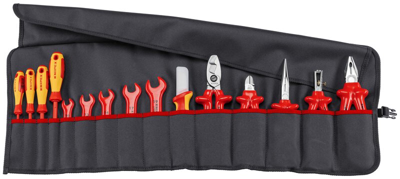 Werkzeug-Rolltasche, 15-teilig, mit isolierten Werkzeugen für Arbeiten an elektrischen Anlagen #1