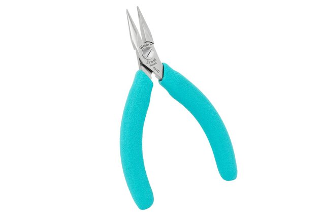 Chain nose pliers with inside-serrated jaws for secure handling