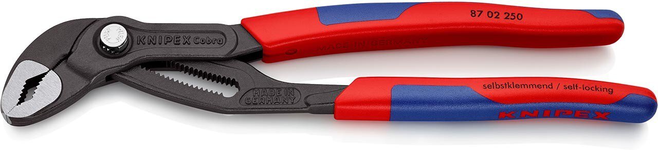 Cobra® high-tech water pump pliers, gray atramentized, wrench size 46 mm, 250 mm #zoom-1