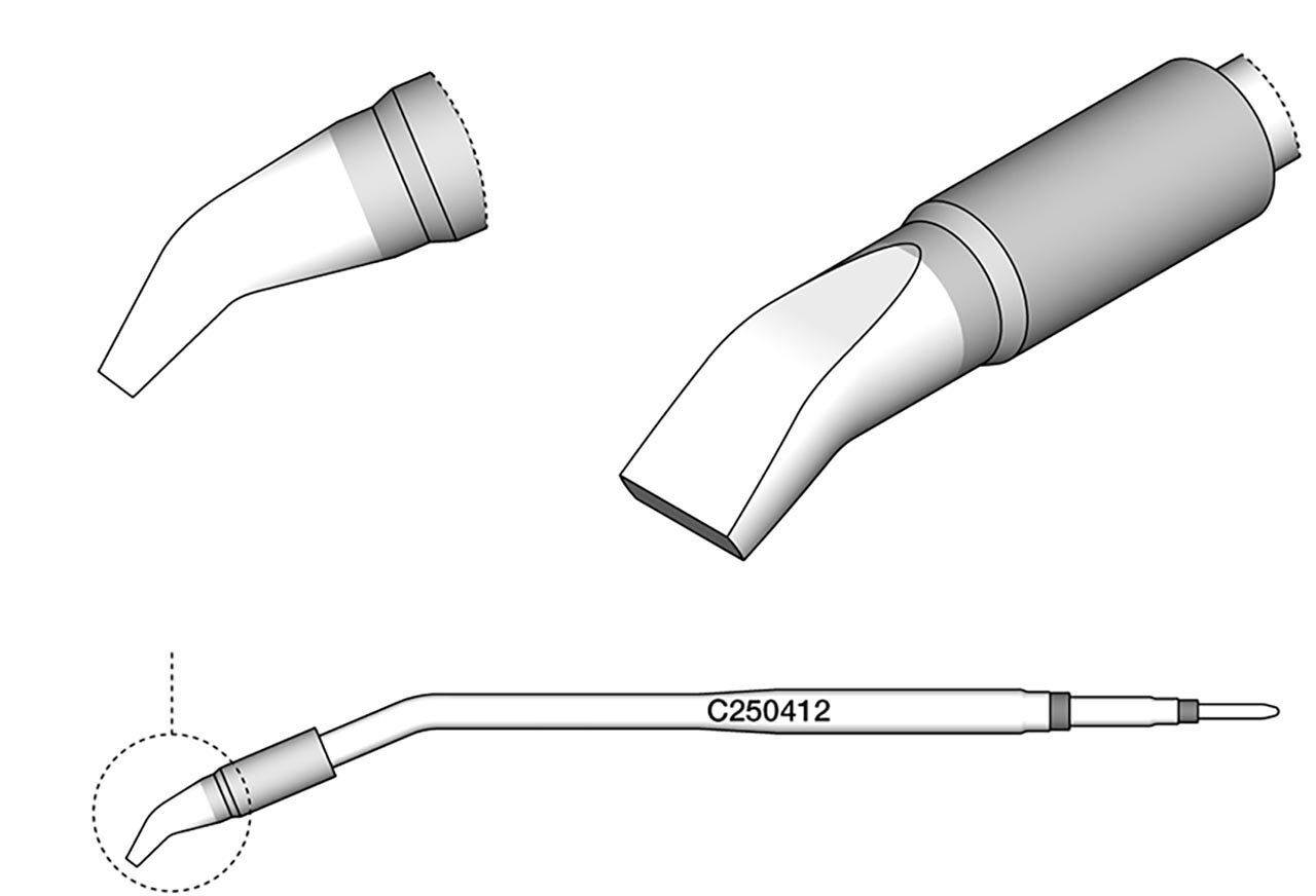 Lötspitze meißelförmig, gebogen, 4,8 x 1,5 mm, C250412 #zoom-2