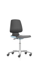 LABSIT 2 laboratory swivel chair, with castors, integral foam blue #thumbnail-3
