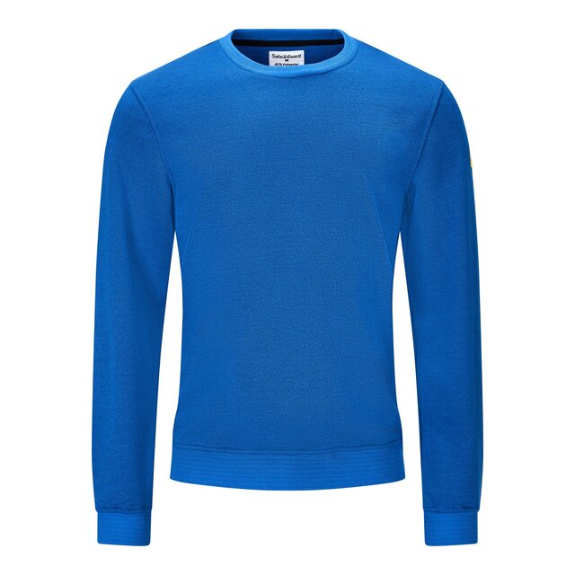 Bluza ESD z okrągłym dekoltem, niebieska królewska, Comfort-Fit