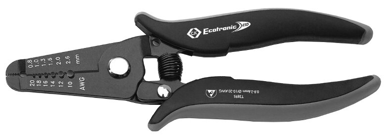 Ecotronic ESD Abisolierzange 0.8 - 2.6 mm Ø, 168 mm #zoom-1