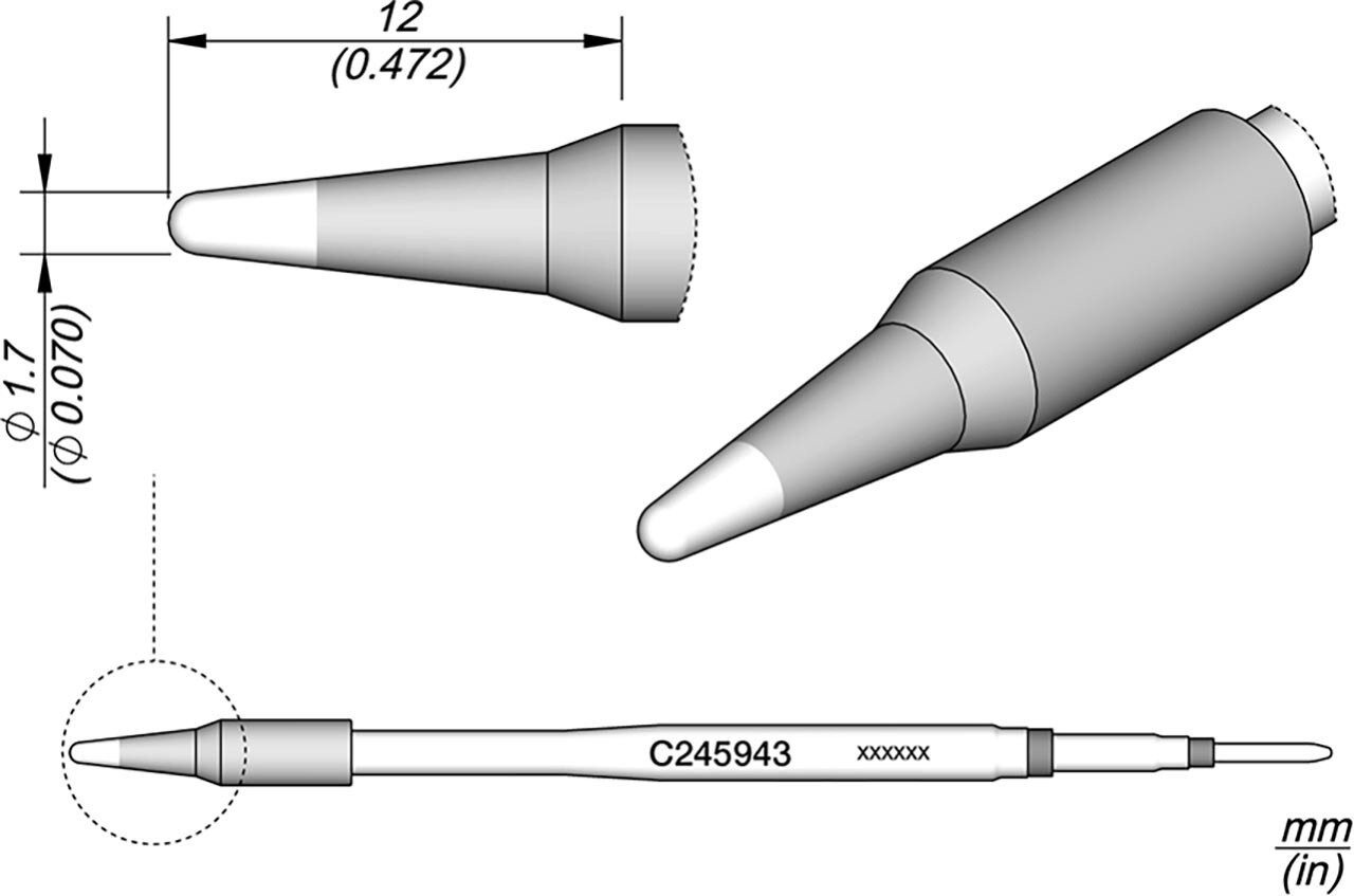 Lötspitze konisch, D: 1,7 mm, C245943 #zoom-1