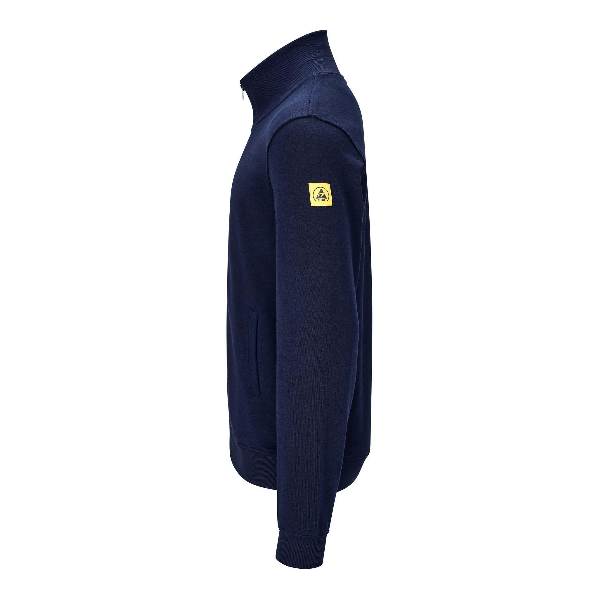 ESD Sweatjacke mit Zipper, marine blau, L, Comfort-Fit #zoom-3