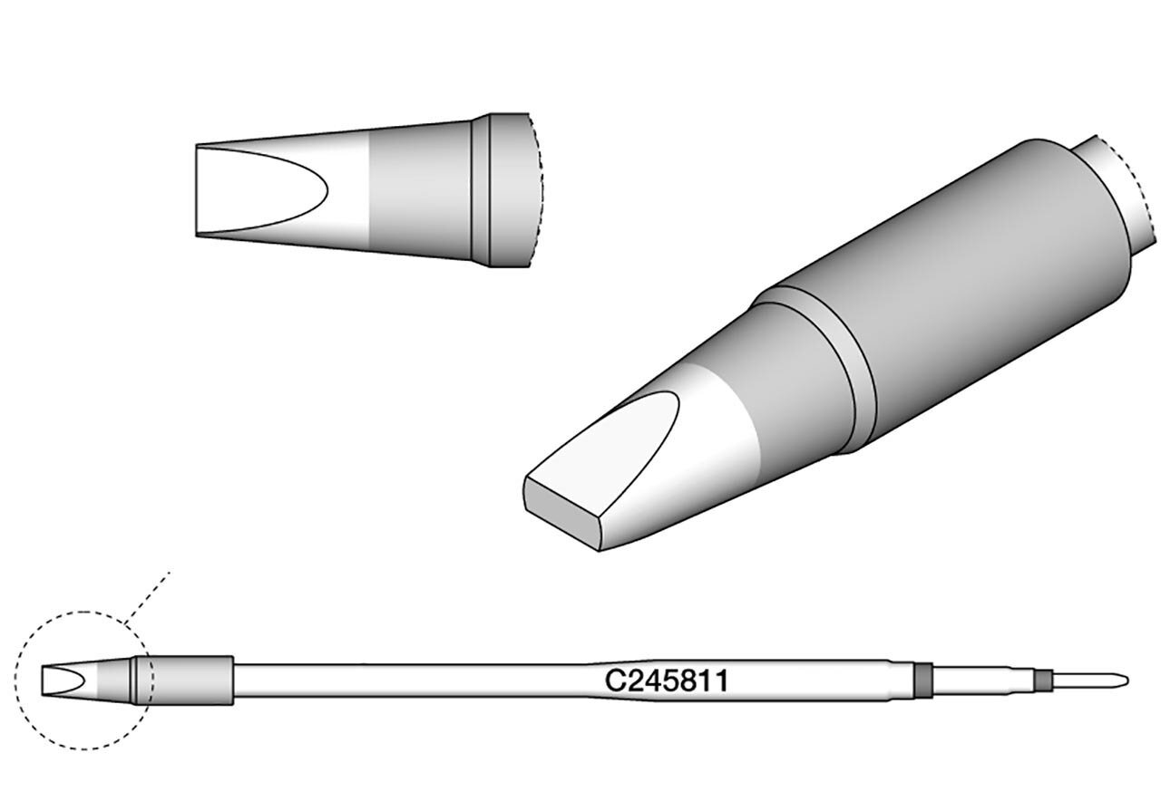 Lötspitze meißelförmig, 3,2 x 1,2 mm, C245811 #zoom-2