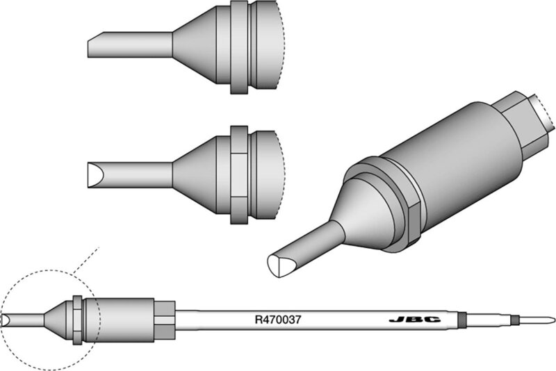 Soldeerstift R470, afgeschuind, Ø 3 mm, R470037