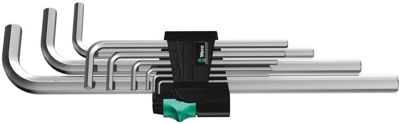 Inbussleutelset, metrisch, verchroomd frame, 9-delig #1