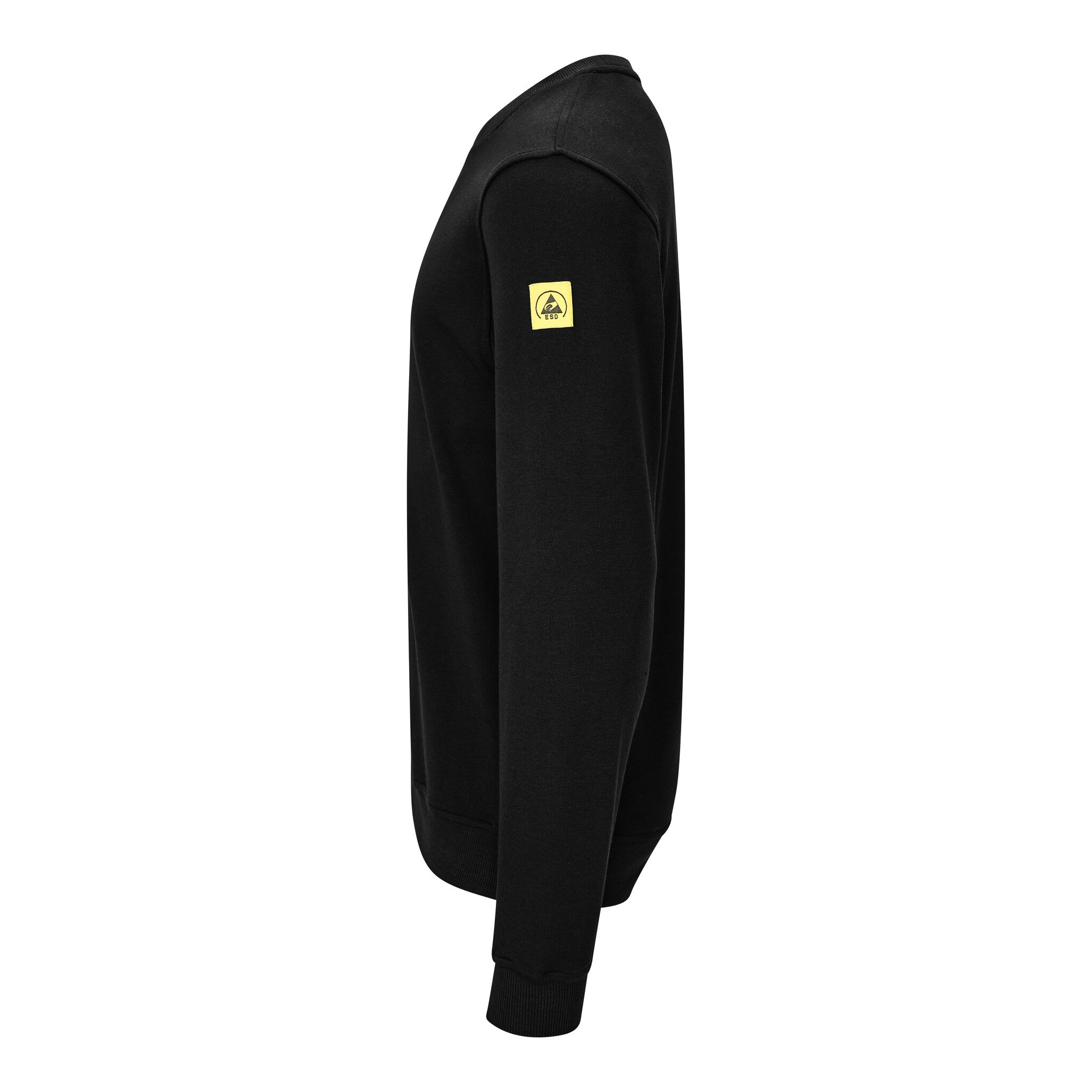 Bluza ESD, okrągły dekolt, czarna, rozmiar S, krój Comfort-Fit #zoom-3