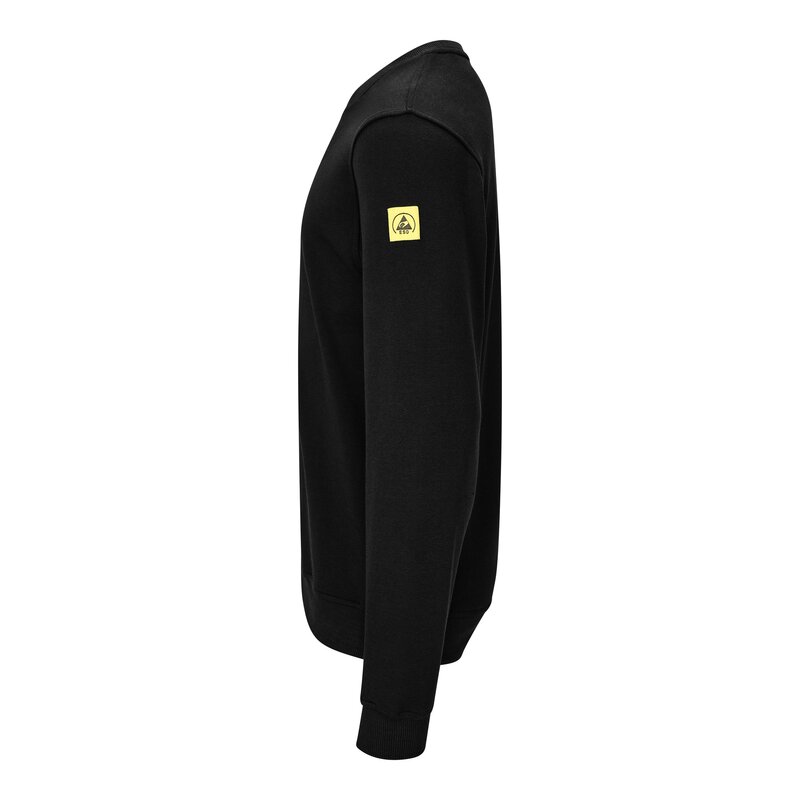 Bluza ESD, okrągły dekolt, czarna, rozmiar S, krój Comfort-Fit #3