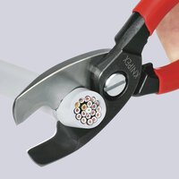 Kabelschere mit Doppelschneide mit Kunststoff überzogen, brüniert, 200 mm (SB-Karte/Blister) #thumbnail-4