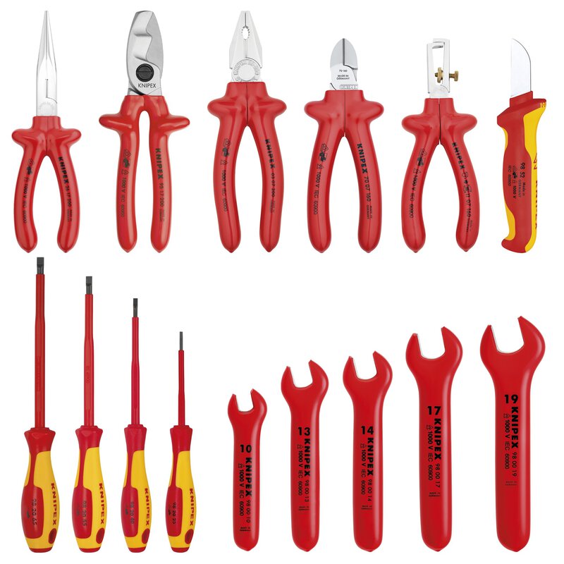 Werkzeug-Rolltasche, 15-teilig, mit isolierten Werkzeugen für Arbeiten an elektrischen Anlagen #2